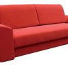 czerwona wygodna sofa