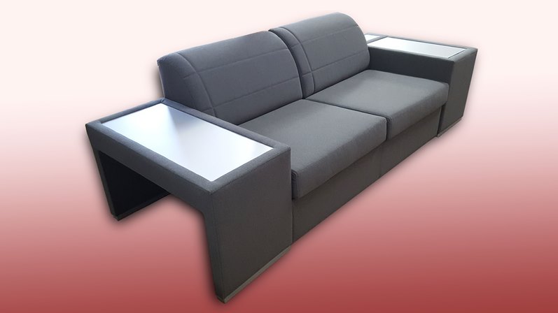 nowoczesna sofa z półką